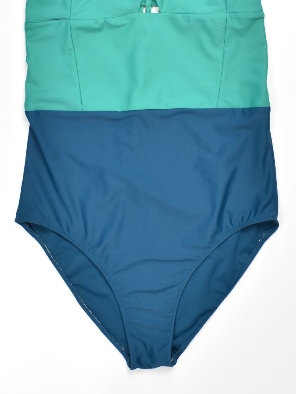 Summersalt The Swan Dive Teal Green Colorblock One-Piece Swimsuit - 10 - Picture 3 of 7